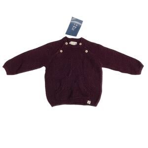 NWT Me & Henry 6/9M Burgundy Morrison Sweater
